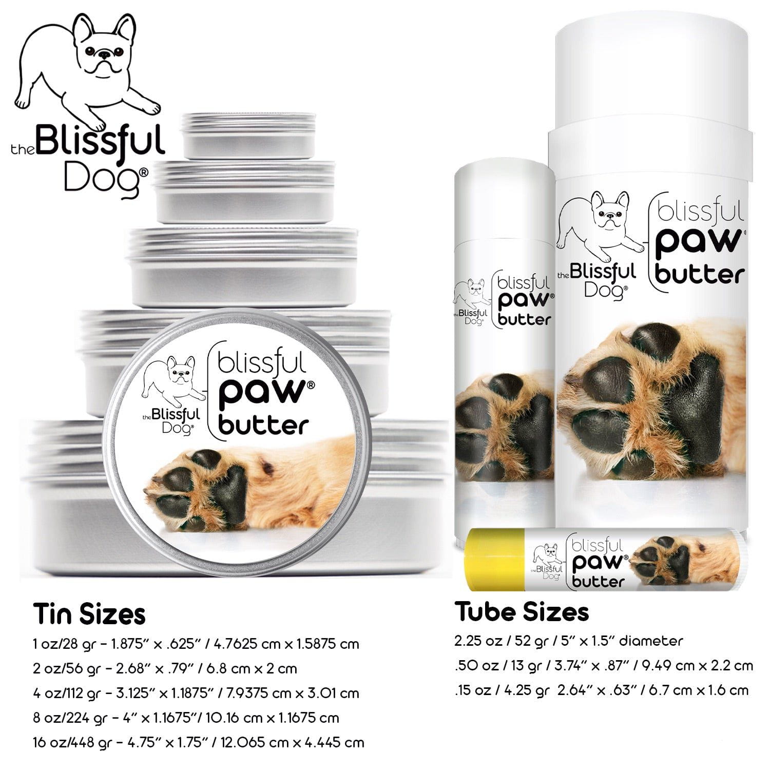 Blissful Paw® Butter Moisturizes Rough, Dry Paw Pads PAW BUTTER The Blissful Dog