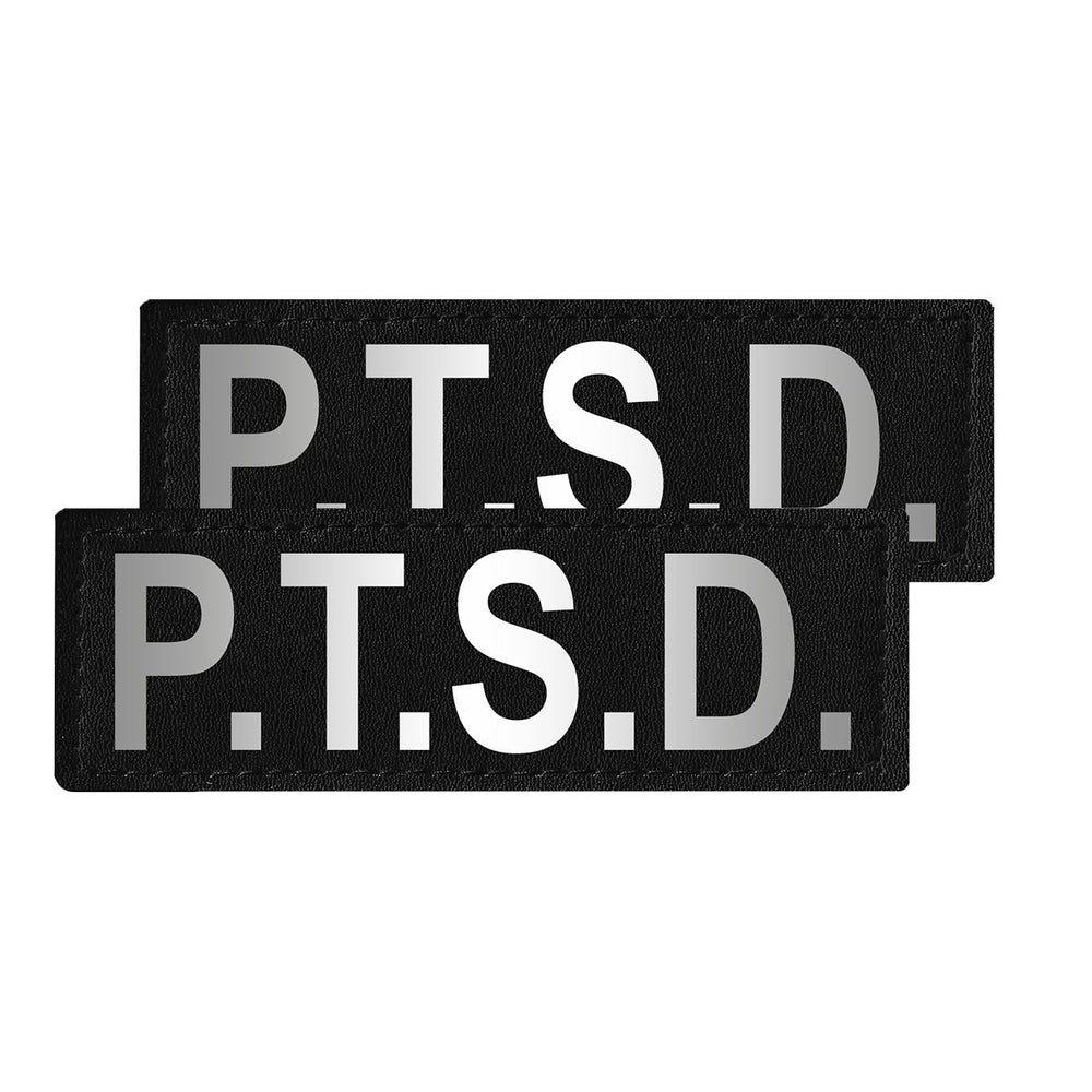 Removable Reflective Patches (Set of 2) "P.T.S.D." Dog Harnesses Dogline