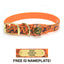 Sporting Dog Collar - Blaze Orange Vintage Camo Dog Supplies Pointer Traditions
