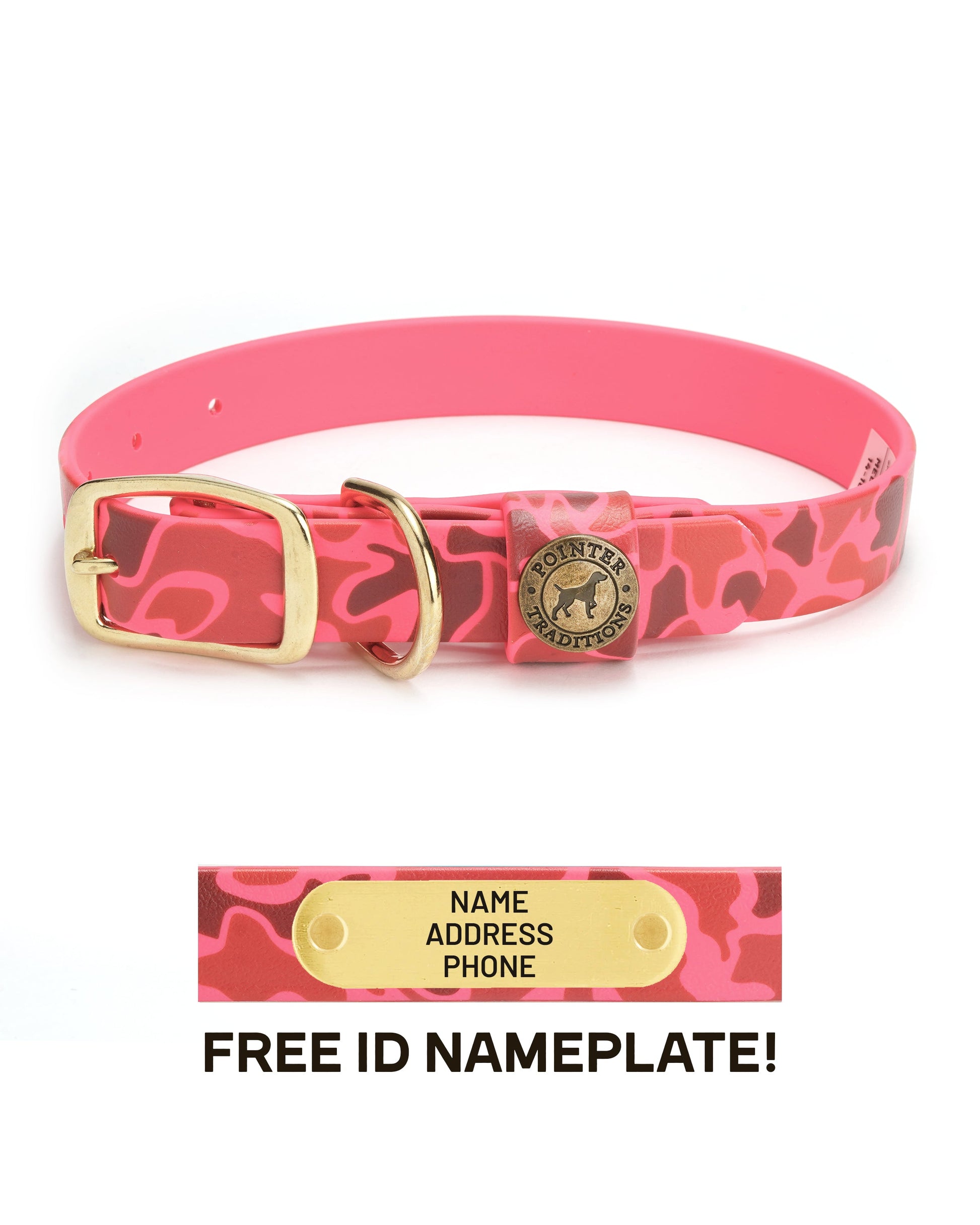 Sporting Dog Collar - Blaze Pink Vintage Camo Dog Supplies Pointer Traditions