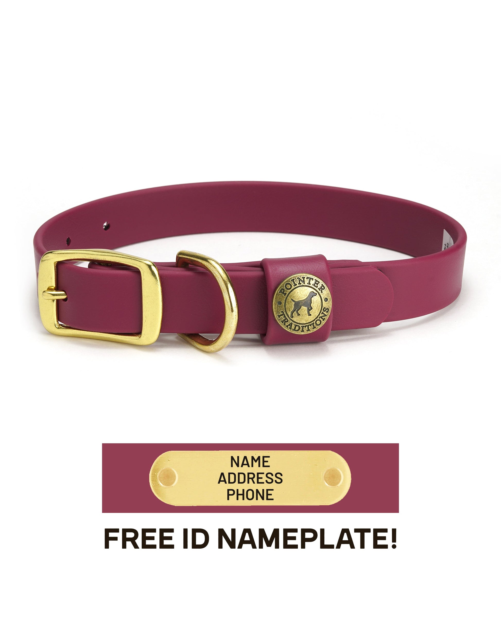 Sporting Dog Collar - Wine Dog Supplies Pointer Traditions