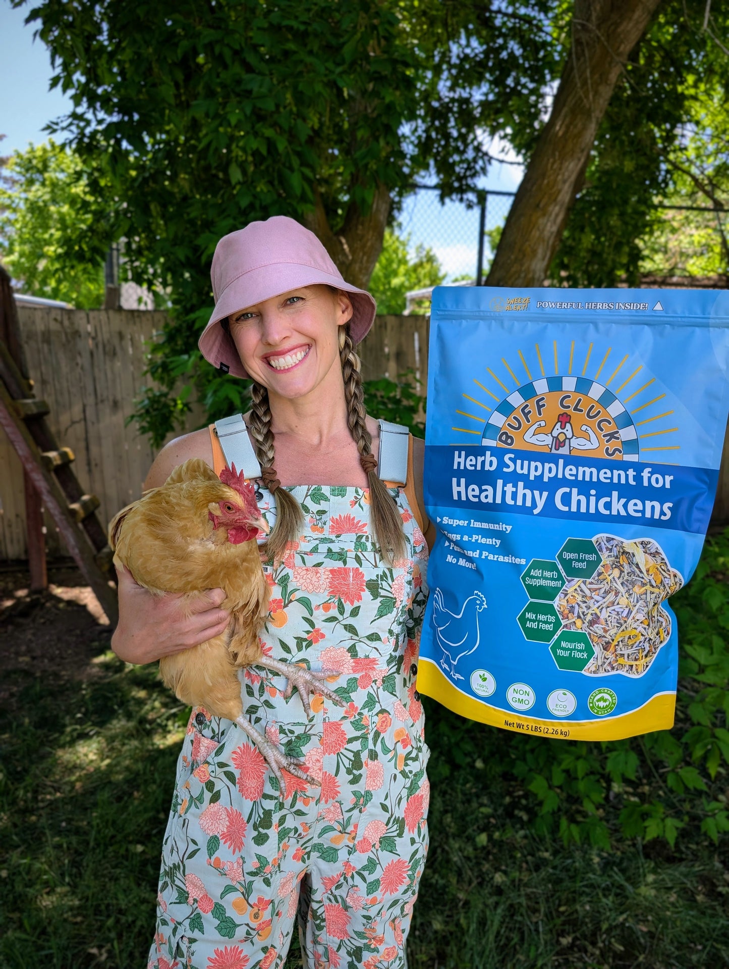 Herb Supplement For Backyard Chickens Chicken Treat Buff Clucks