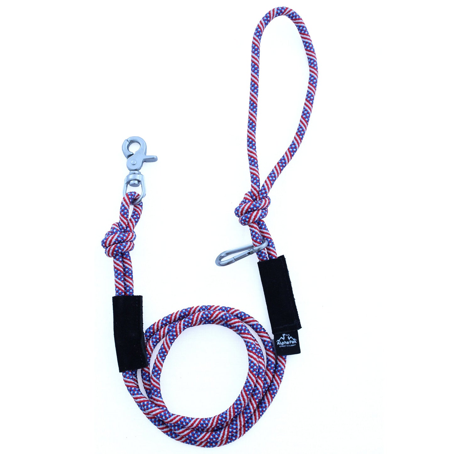 7MM Adventure Kernmantle Rope Dog Leash 65in Patriot Pattern CLIMBING ROPE LEASH Alpha Pak