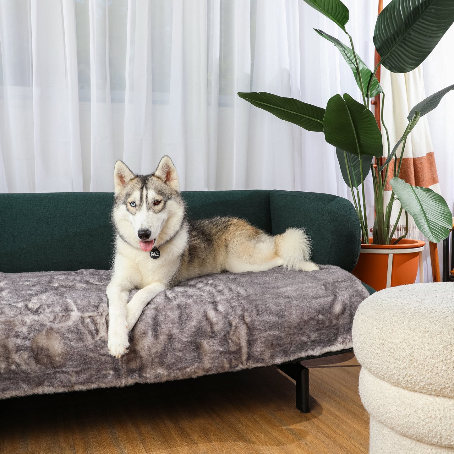 PupProtector™ Luxe Waterproof Bed Runner - Ultra Soft Chinchilla Dog Blanket Paw.com