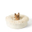 PupPouf™ Luxe Faux Fur Donut Dog Bed - Plush Sheep Ivory Dog Beds Paw