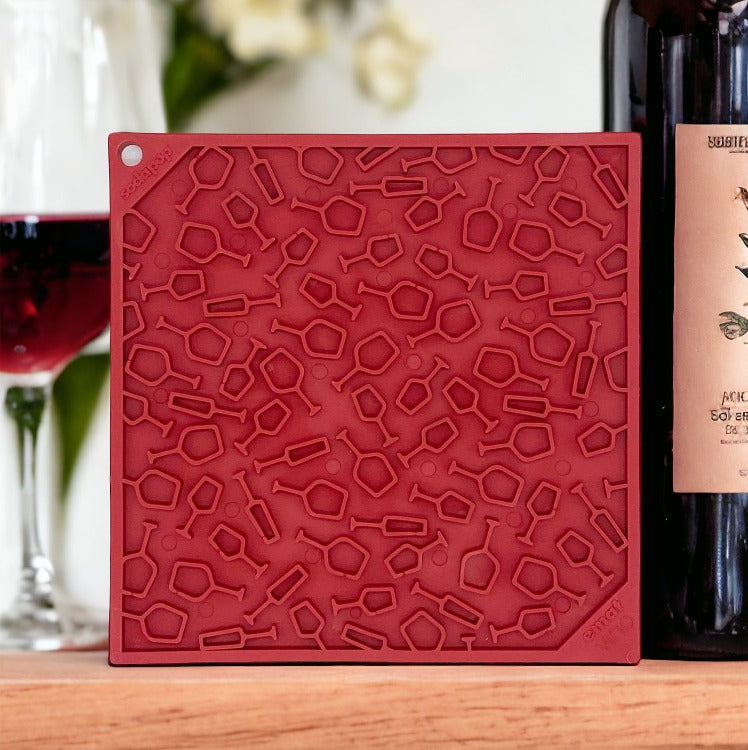 Vino Dog eMat - Enrichment Lick Mat For Dogs and Cats | Wine-Inspired Design| SodaPup EMAT SodaPup/True Dogs, LLC