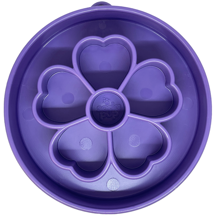 Flower eBowl Deep Slow Feeder Dog Bowl for Enrichment | USA Made Flower Bowl - Purple EBOWL SodaPup/True Dogs, LLC