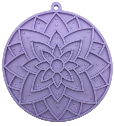Lotus Design emat - Enrichment Lick Mat For Dogs and Cats - With Suction Cups | USA Made Pastel Purple Lotus emat EMAT SodaPup/True Dogs, LLC