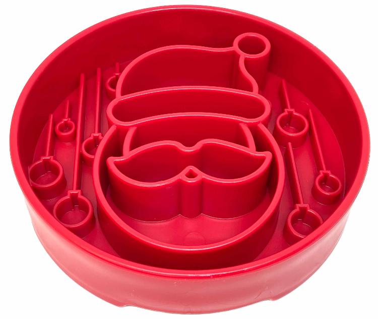 Santa Christmas eBowl Deep Slow Feeder Dog Bowl for Enrichment | USA Made EBOWL SodaPup/True Dogs, LLC
