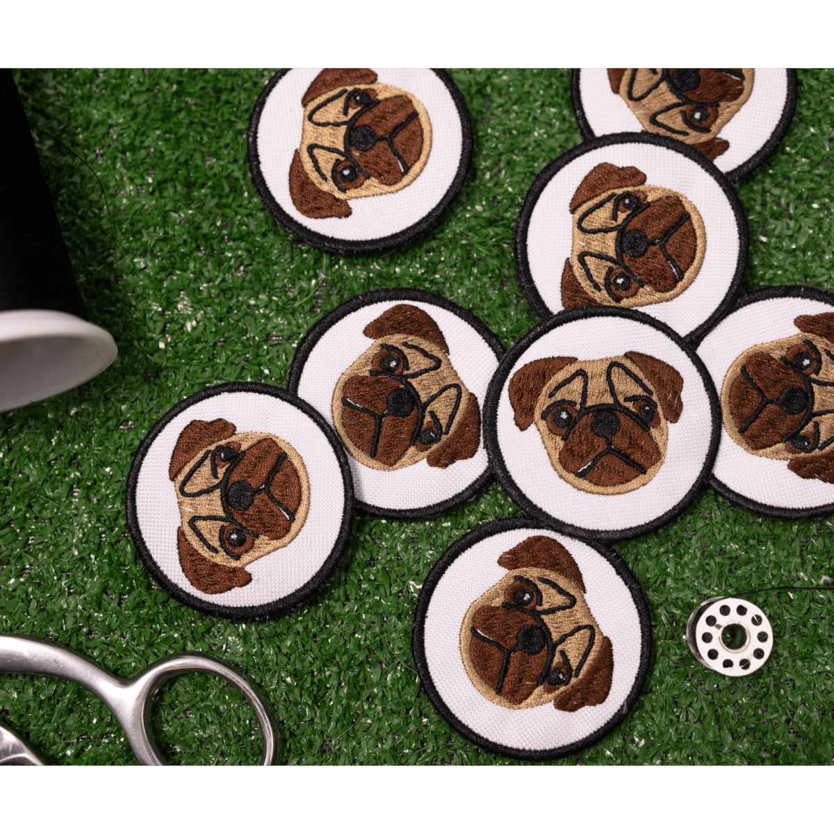 Pug Face Circle Patch K9 Sport Sack