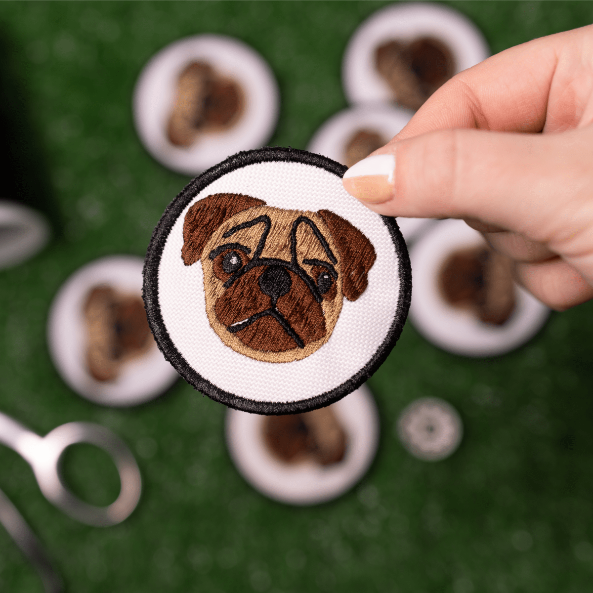 Pug Face Circle Patch K9 Sport Sack