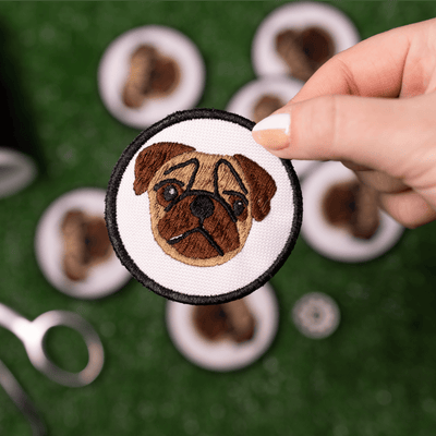 Pug Face Circle Patch K9 Sport Sack