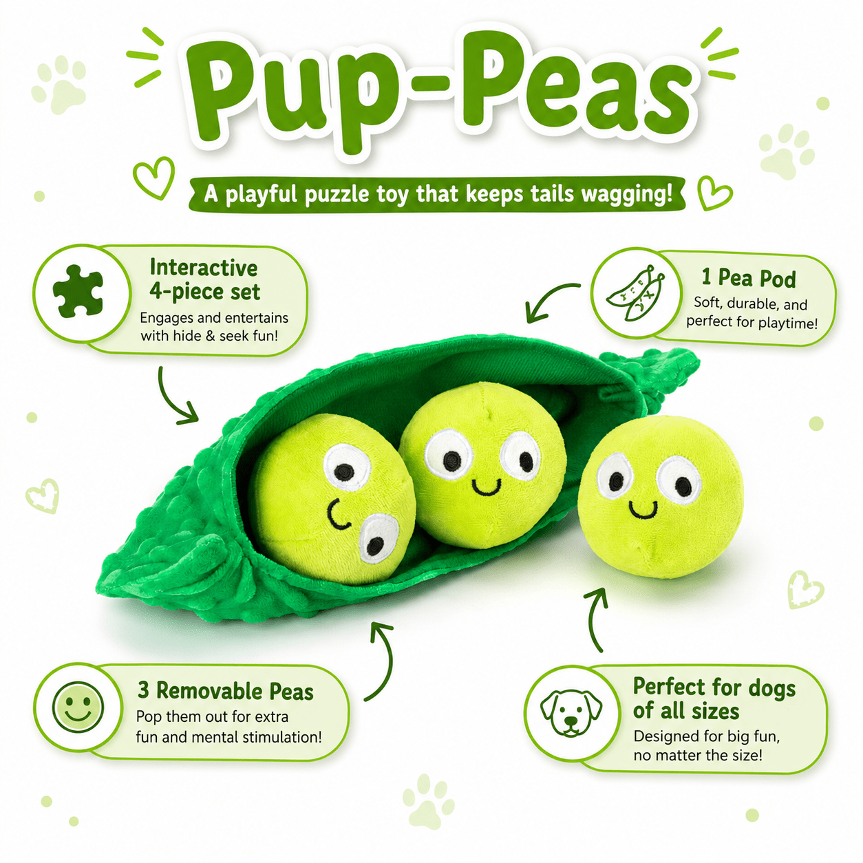 Pup-Peas Interactive Dog Toy Dog Toys Dogline