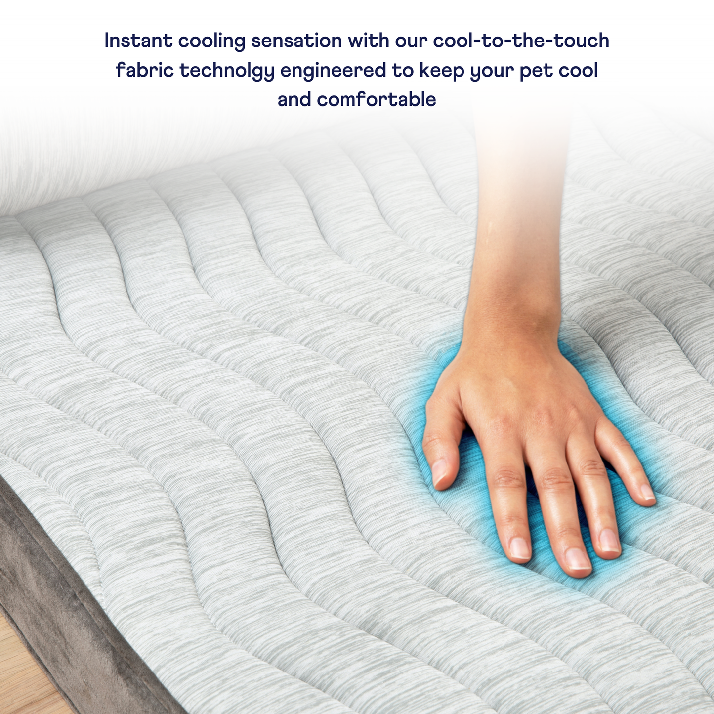 PupChill™ Cooling Bolster Dog Bed Paw