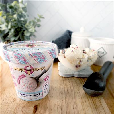 Puppy Cakes - Puppy Scoops Ice Cream Mix - Birthday Cake 4.65 oz Dog Treats Puppy Cakes