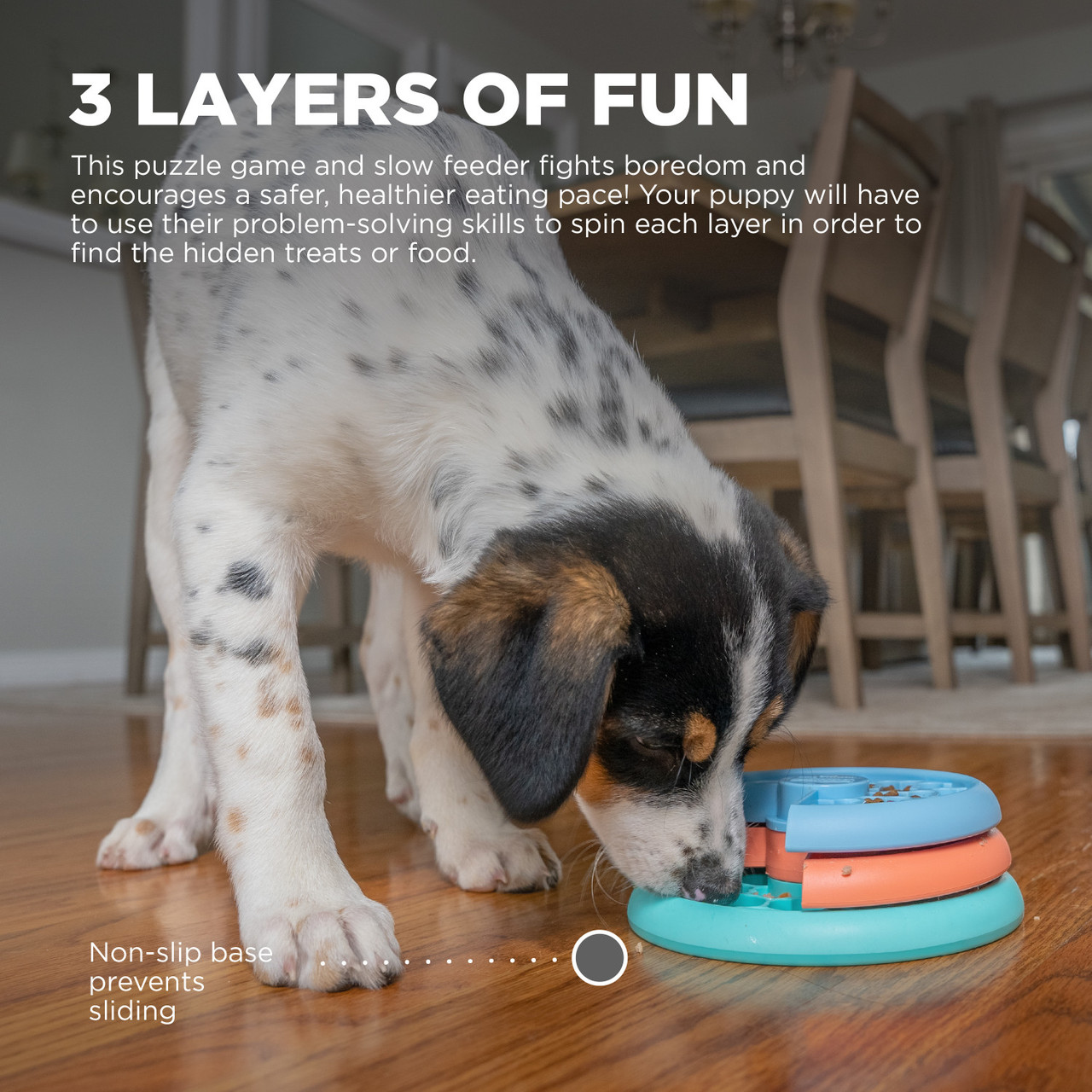 Nina Ottosson Puppy Lickin' Layers Multicolor Dog Slow Feeder Nina Ottosson