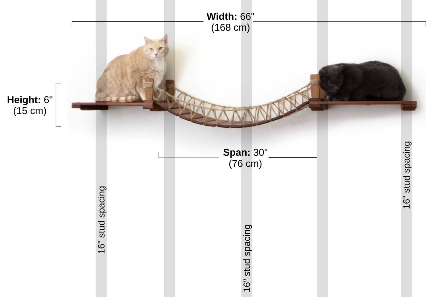 Cat Wall Bridge and Shelf Set Cat Bridge Catastrophic Creations