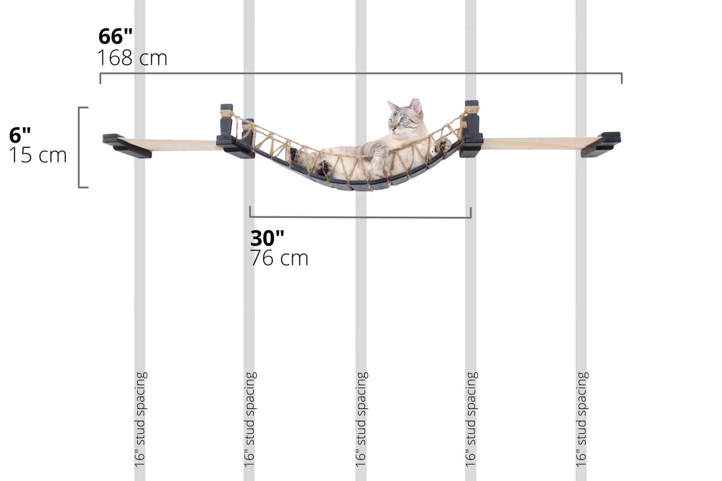 Double Cat Hammock and Climbing Bridge Combo Cat Bridge Catastrophic Creations