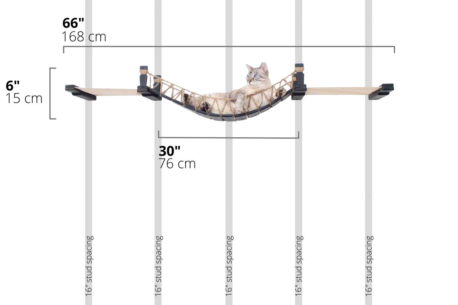 Double Cat Hammock and Climbing Bridge Combo Cat Bridge Catastrophic Creations