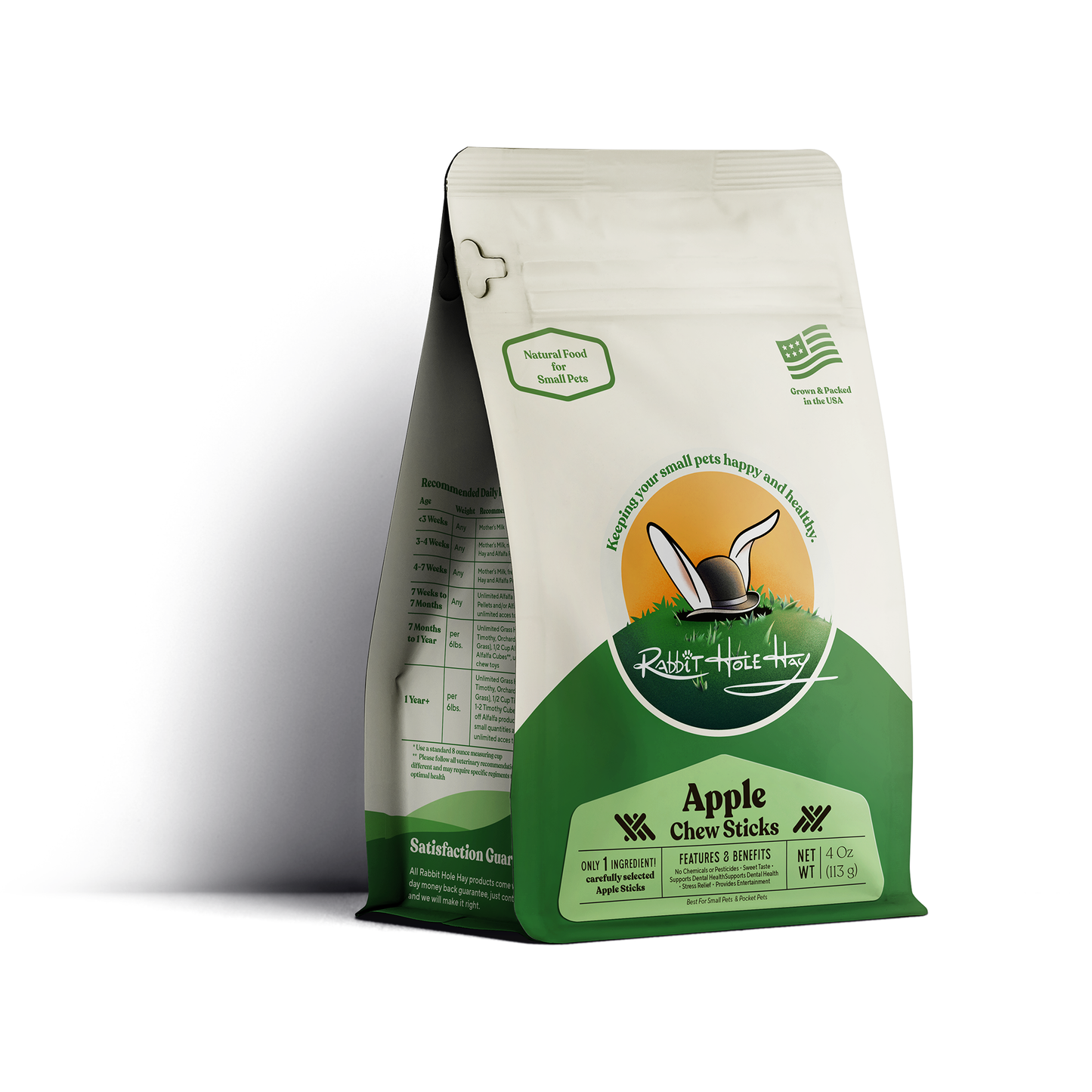 Rabbit Hole Hay All Natural Apple Chew Sticks 4 oz Chew Toys Rabbit Hole Hay