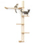 The Crow's Nest - A Wall Cat Scratcher with Hammock Natural Bamboo Natural Canvas 4-Tier 24" Cat Condo Catastrophic Creations