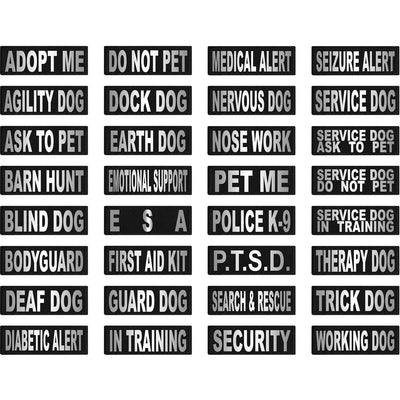 Removable Reflective Patches (Set of 2) Dog Harnesses Dogline