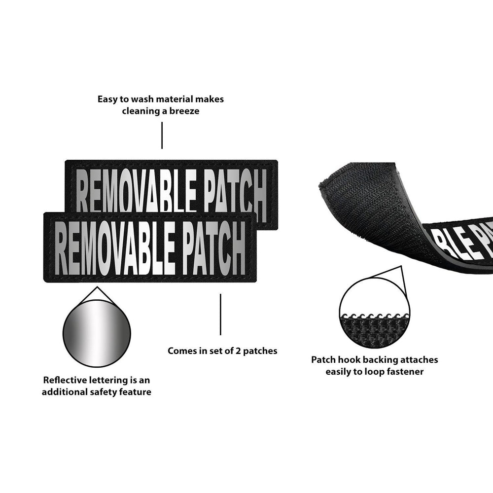 Removable Reflective Patches (Set of 2) Dog Harnesses Dogline