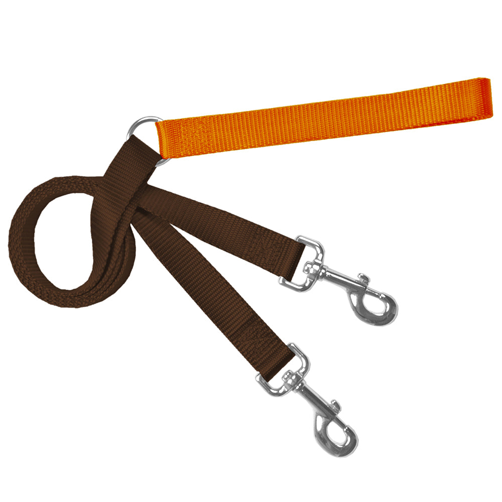 Training Leash (Multiple Color Options) 1 inch Rust Brown 2 Hounds Design
