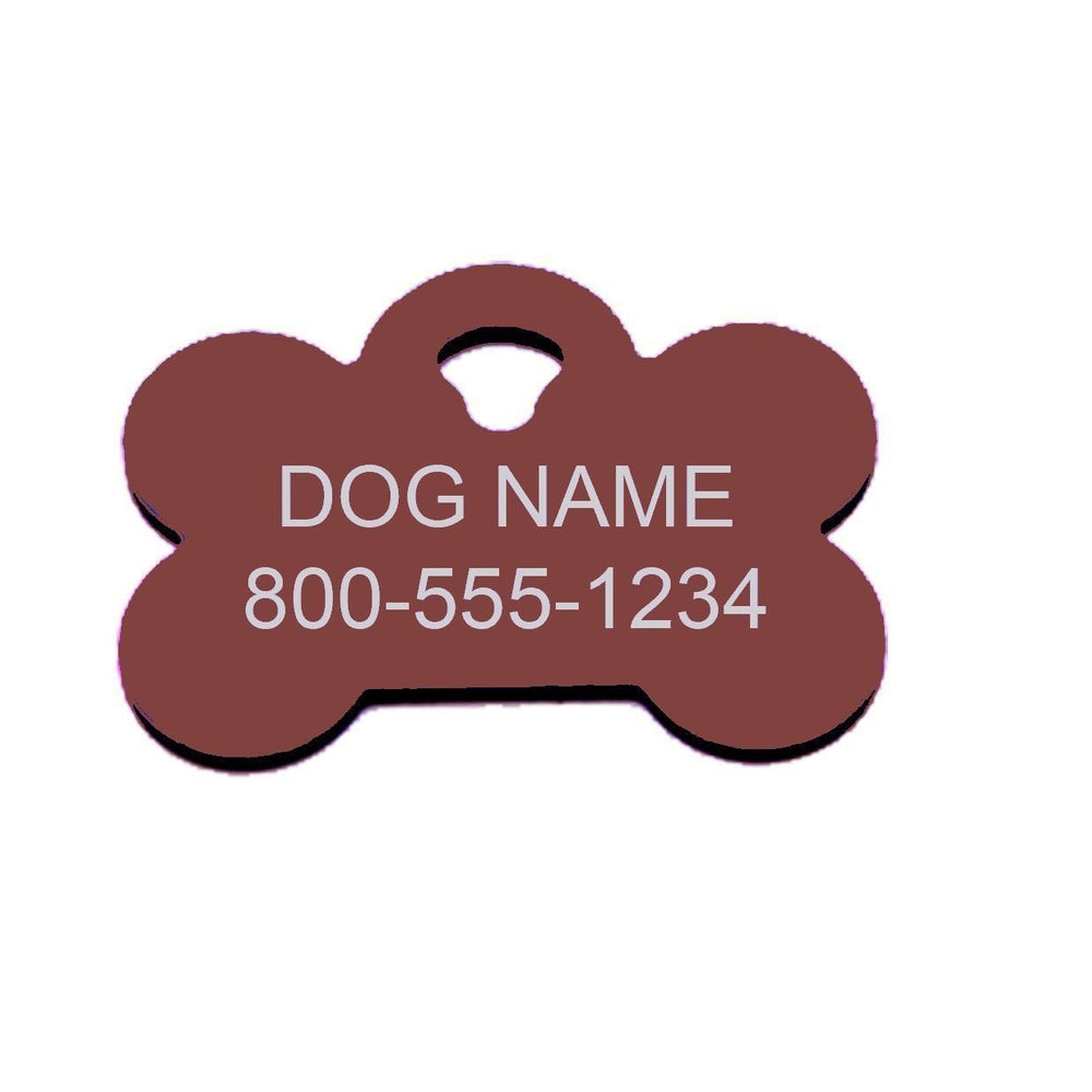 Personalized Engraved ID Tag Rustic Red Dogline
