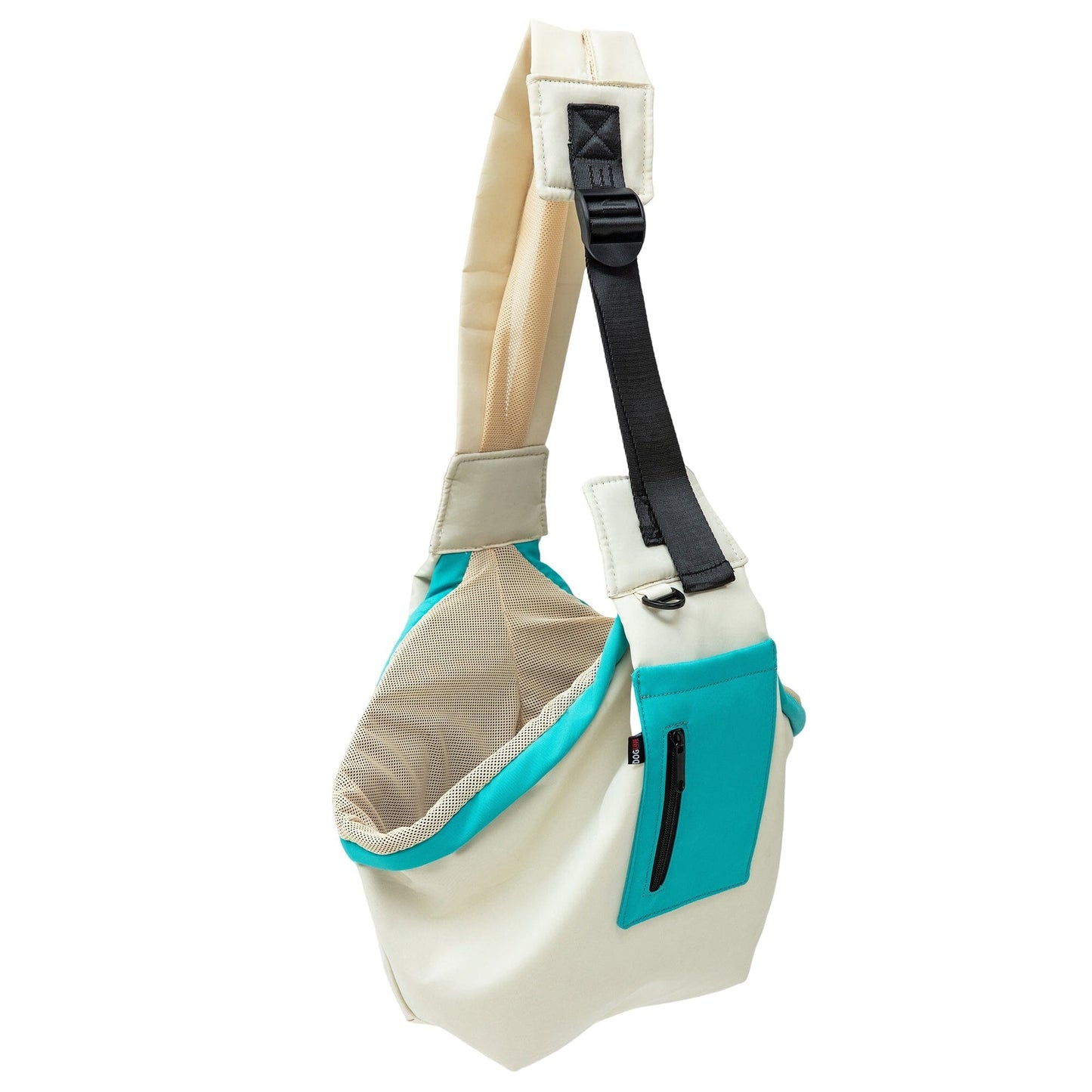 Canvas Companion Pet Sling Carrier Bag Cream Teal Pet Carriers Dogline