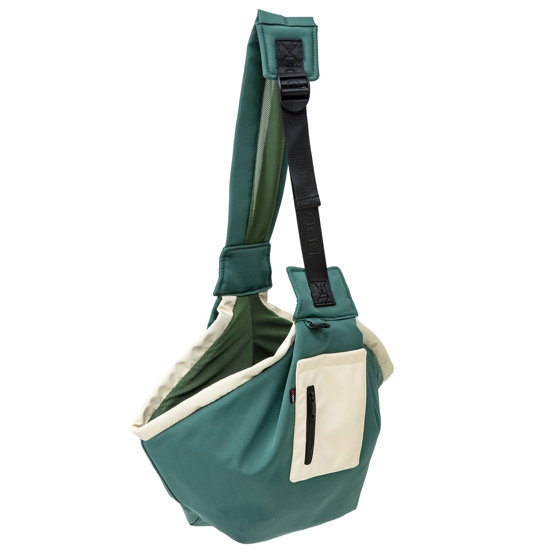 Canvas Companion Pet Sling Carrier Bag Hunter Green Cream Pet Carriers Dogline
