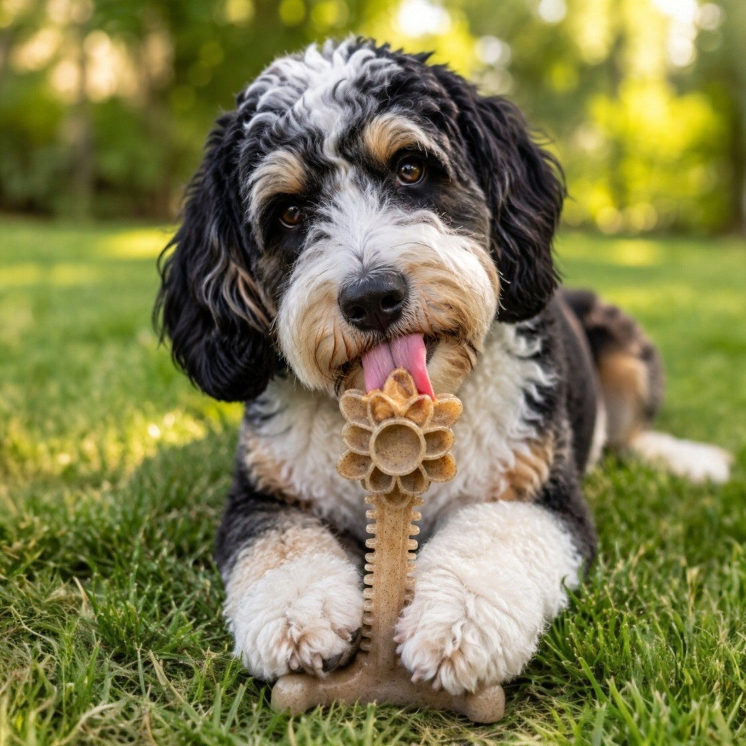 Honey Bone Dental Flower Tower - Indestructible Nylon Dog Chew Toy XL | USA Nylon Dog Toys SodaPup/True Dogs, LLC
