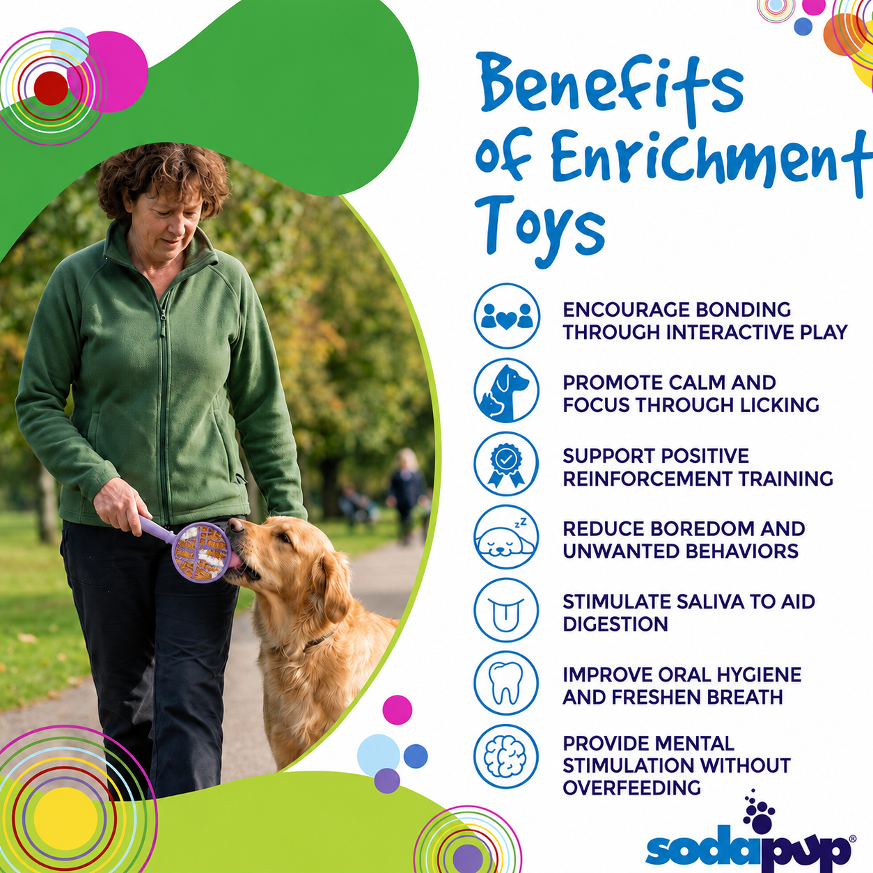 eStick Hand-Held Dog Enrichment Target Training Toy - Interactive Lick Stick | USA Made EMAT SodaPup/True Dogs, LLC