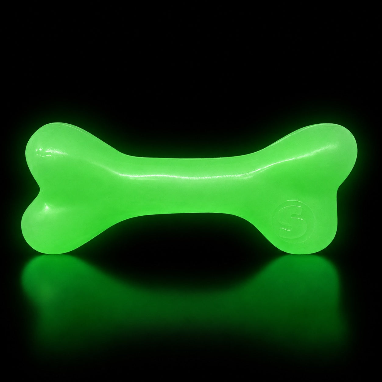 PUP-X Rubber Bone Dog Toy - Durable, Floats, Chew Toy for Large Dogs | USA PUP-X Chew Bone - Large Glow-in-the-dark Rubber Dog Toys SodaPup/True Dogs, LLC
