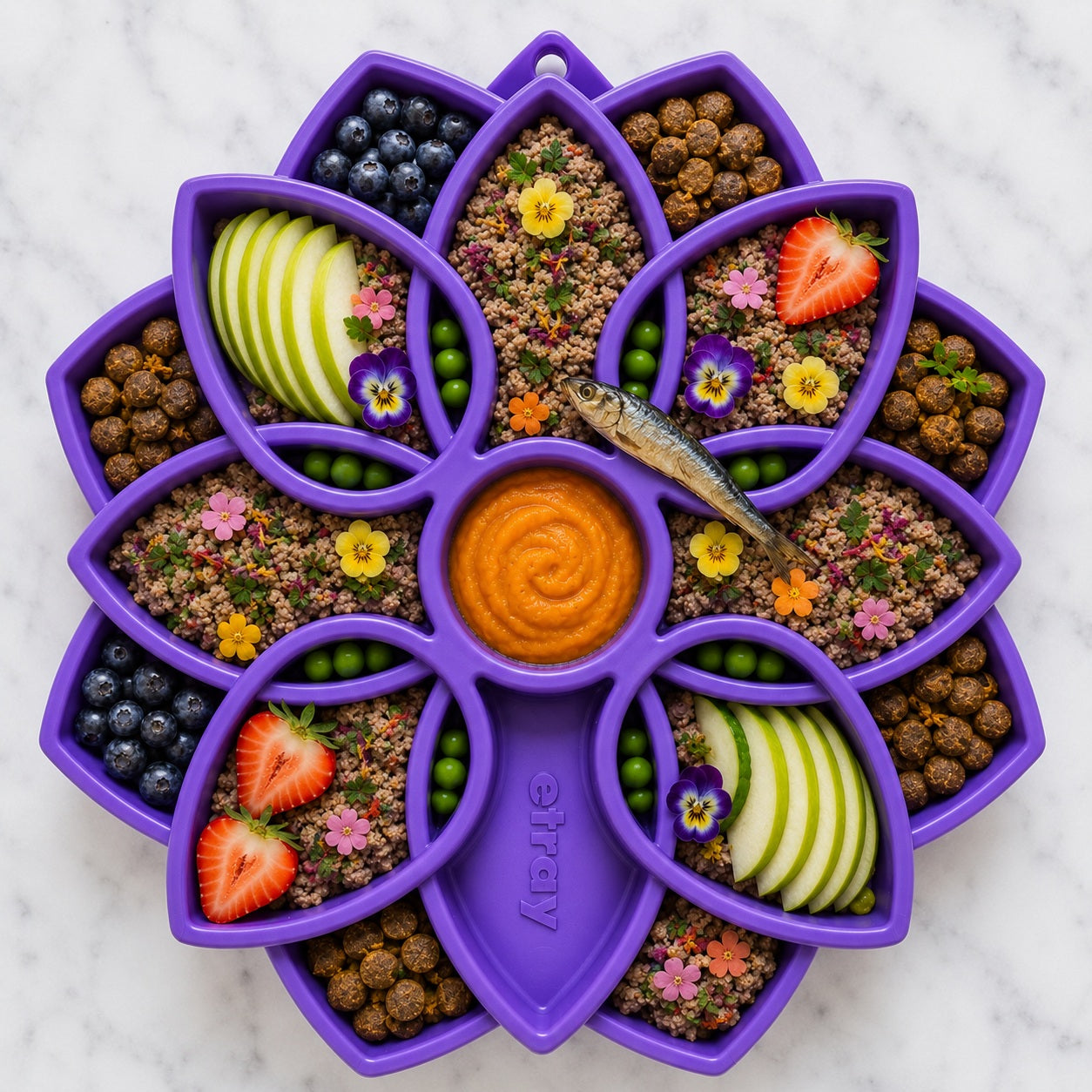 Mandala eTray Shallow Slow Feeder Dog Bowl for Enrichment | USA Made ETRAY SodaPup/True Dogs, LLC