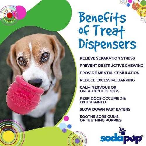 Honey Pot Dog eCup Treat Dispenser | Durable PUP-X Rubber Enrichment Toy | USA Made Rubber Dog Toys SodaPup/True Dogs, LLC