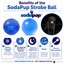 Strobe Ball Light-Up Dog Toy - Durable Floating Chew Ball | Made in USA Rubber Dog Toys SodaPup/True Dogs, LLC