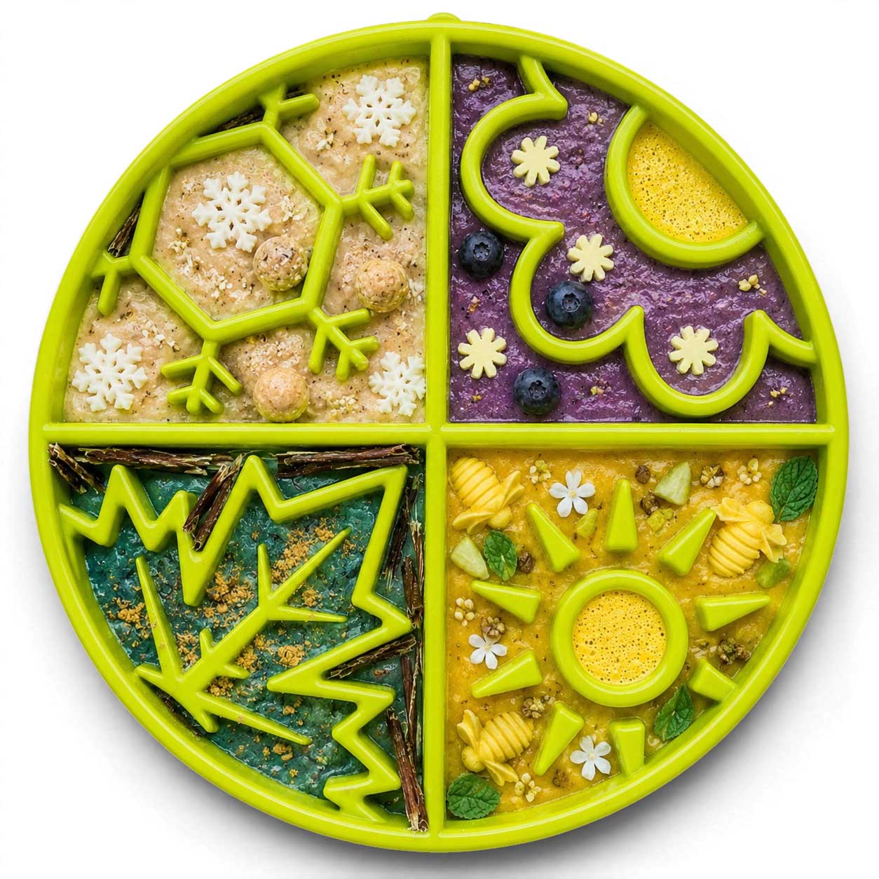 Four Seasons eTray - Shallow Slow Feeder Dog Bowl for Enrichment | USA Made ETRAY SodaPup/True Dogs, LLC