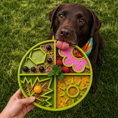 Four Seasons eTray - Shallow Slow Feeder Dog Bowl for Enrichment | USA Made ETRAY SodaPup/True Dogs, LLC