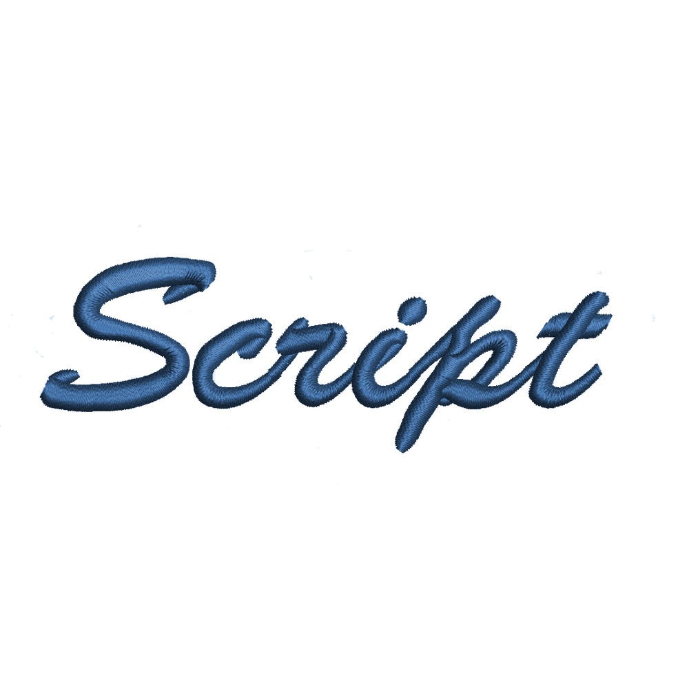 Embroidery Personalization Service Dark Blue Script Service Dogline