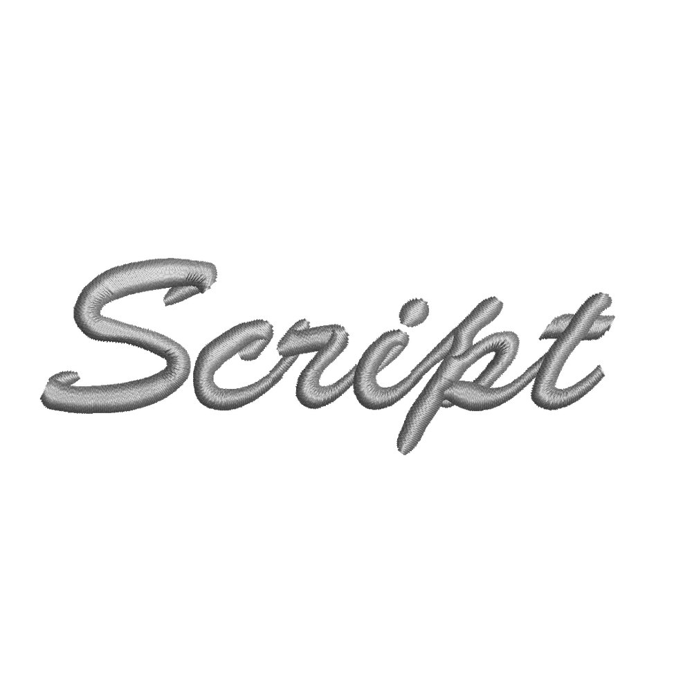 Embroidery Personalization Service Gray Script Service Dogline