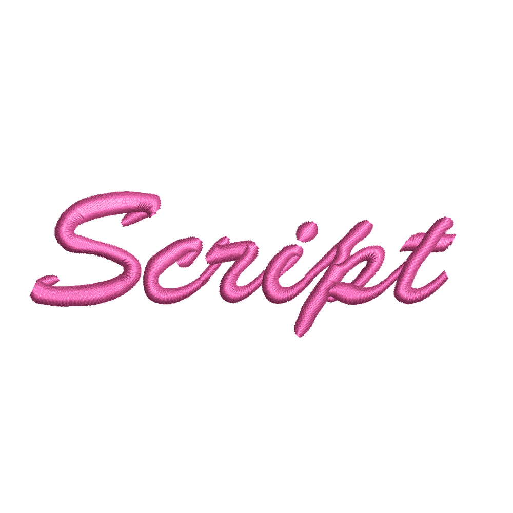 Embroidery Personalization Service Hot Pink Script Service Dogline
