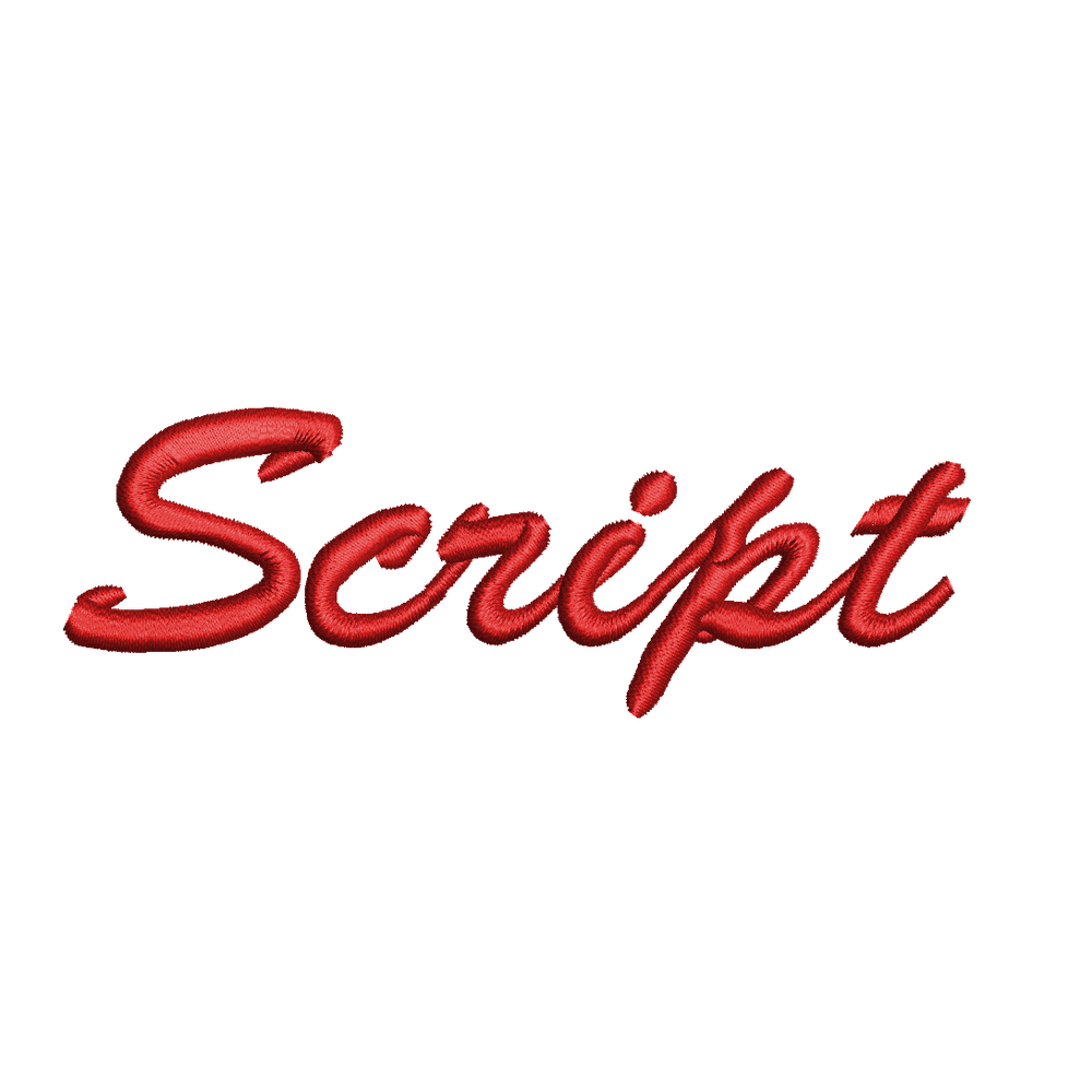 Embroidery Personalization Service Red Script Service Dogline