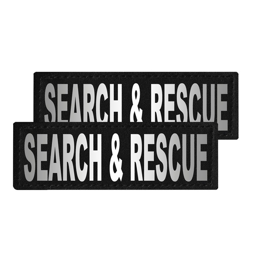 Removable Reflective Patches (Set of 2) "SEARCH AND RESCUE" Dog Harnesses Dogline