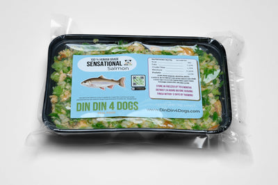⭐ SAMPLER - Sensational Salmon 8 Pack Dog Food Din Din 4 Dogs