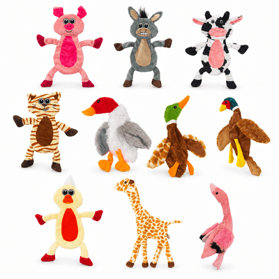 12" Crinkle Flat Dog Toy Collection Dog Toys Dogline