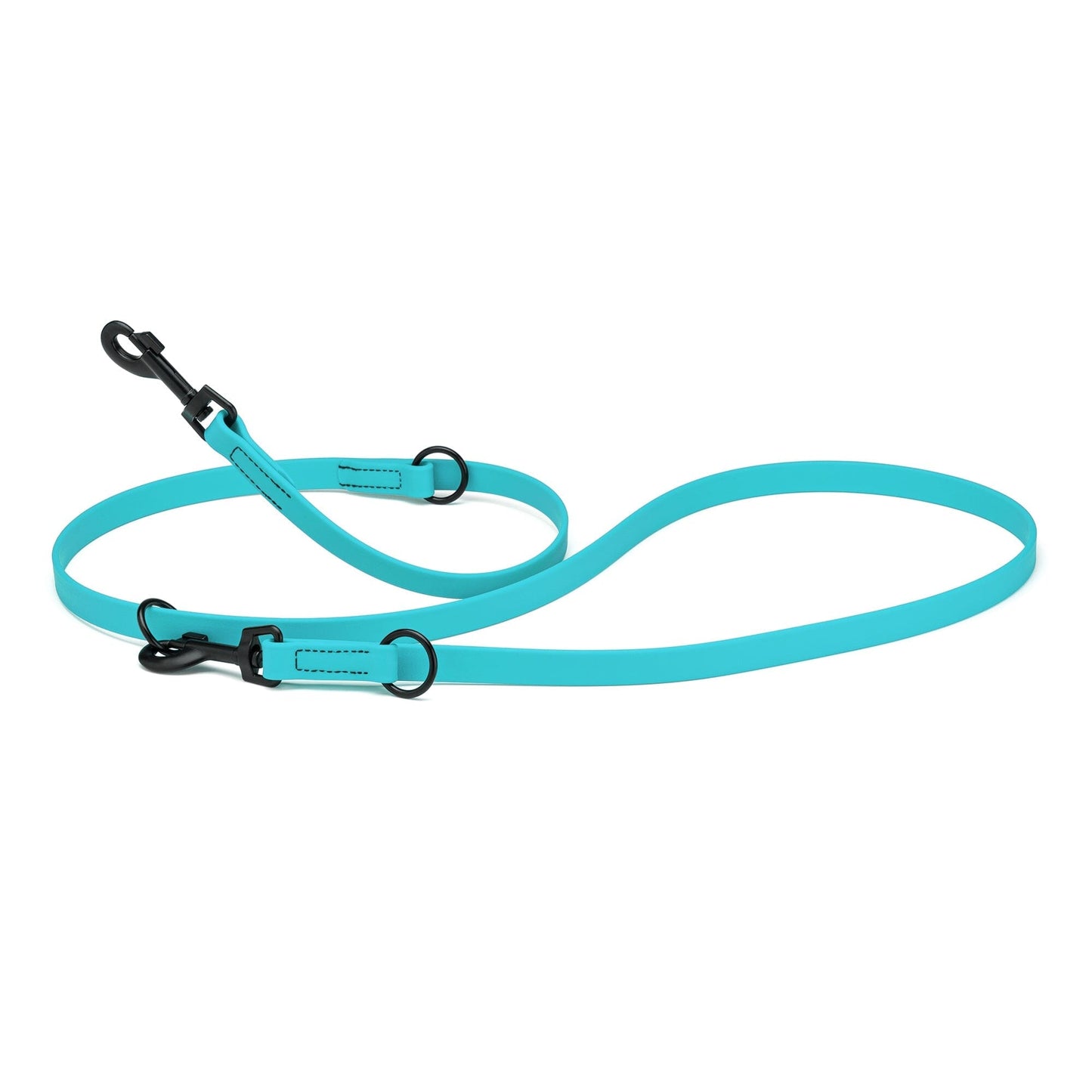 Biothane Adjustable Multi-Purpose Dog Leash with Black Hardware, 7FT Dog Leashes Dogline