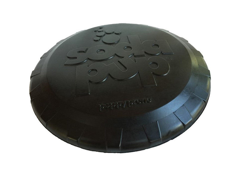 Magnum Bottle Top Flyer Rubber Frisbee for Heavy Chewers | Large | USA Made Rubber Dog Toys SodaPup/True Dogs, LLC