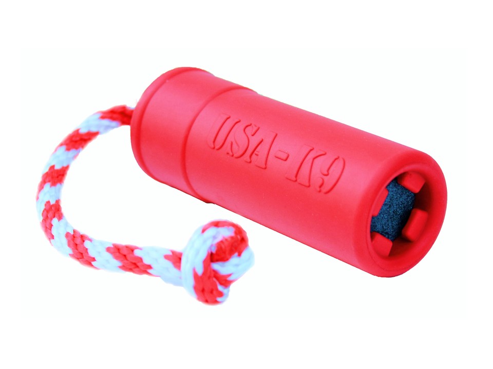 USA-K9 Firecracker Floating Training Dummy | K9 Handler Reward Toy | Red | USA Made Rubber Dog Toys SodaPup/True Dogs, LLC