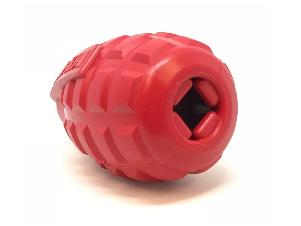 USA-K9 Grenade Rubber Dog Chew Toy | K9 Handler eDispenser Toy | Red & Blue | USA Made Rubber Dog Toys SodaPup/True Dogs, LLC